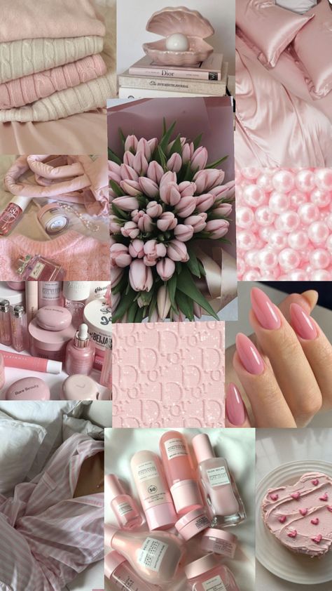 11 11, Pink And White, Queen, Collage, Flowers, Pink, White