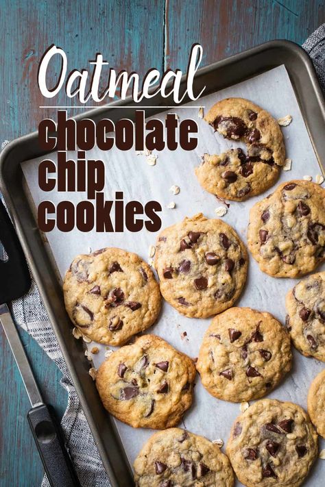 Quaker Oatmeal Chocolate Chip Cookies, Quaker Oatmeal Cookies, Nestle Chocolate Chip Cookies, Oat Chocolate Chip Cookies, Amazing Cookie Recipes, Egg Free Cookies, Oatmeal Chocolate Chip Cookie Recipe, Tollhouse Cookies, Cookies Healthy