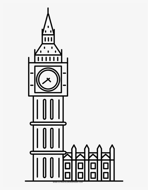 Big Ben Tattoo, Big Ben Drawing, London Clock Tower, London Drawing, Emo Love, Big Ben London, Kids Art Class, London Skyline, Simple Pictures