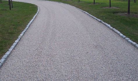 Tar And Chip Driveway, Gravel Driveway Edging, Driveway Edging, Modern Driveway, Asphalt Driveway, Driveway Paving, Stone Driveway, Gravel Driveway, Driveway Entrance