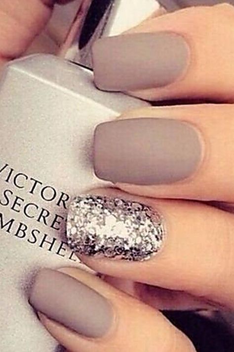 Vacation Nails - Are you prepared to find your solution? Click to visit Amazon.com to fulfill your needs. Grey Nails Design, Silver Glitter Accent Nail, Fun Vacation Nails, Grey Nails, Grey Nail Designs, Orange Nail Designs, Cute Nail Polish, Glitter Accent Nails, Accent Nail