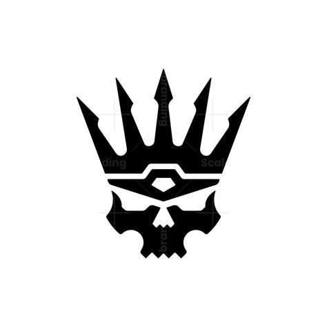 Iconic Skull With Crown Logo. Iconic Skull With Crown Logo  Forsale. This creative logo boasts an unique elegant, modern, minimalist, and simple design. Its versatility allows it to be well-suited for a diverse range of businesses across various industries. Crown Tattoo Men, King Crown Tattoo, Crown Icon, Skull With Crown, Skull Crown, Crown Symbol, Fox Skull, Skull Icon, Crown Png