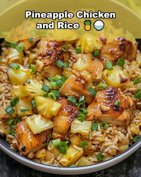 Grandma's Secret Recipes | Pineapple Chicken and Rice 🍍🍚 | Facebook Pineapple Chicken And Rice, Recipes Pineapple, Pineapple Chicken, Rice Ingredients, Chicken And Rice, Läcker Mat, Chicken Dishes Recipes, Recipes For Beginners, 1 Pound