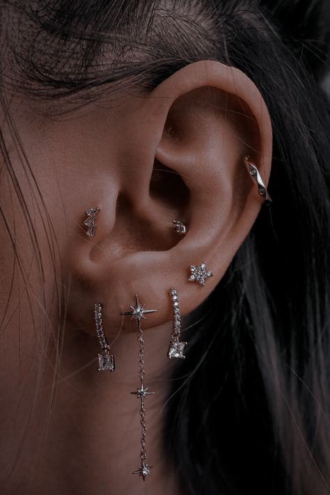 Ear Aesthetic, Character Ideas, Ear Cuff, Diamond Earrings, Cuff, Quick Saves