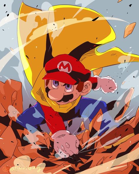 Mario Fan Art, Nintendo Super Smash Bros, Super Mario And Luigi, Mario Games, Mario Nintendo, Super Mario Art, Super Mario World, Nintendo Art, Super Mario Brothers