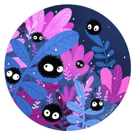 Fan art of susuwatari from Totoro and spirited away Posca Art, Ghibli Artwork, Tassen Design, Studio Ghibli Movies, Studio Ghibli Art, Ghibli Art, Ghibli Movies, Arte Sketchbook, Illustration Character Design