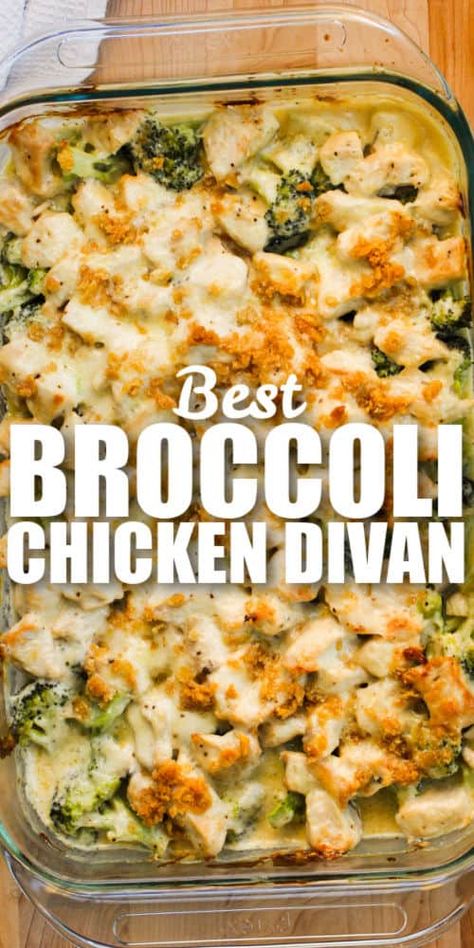 Broccoli Chicken Divan, Chicken Broccoli Divan, Chicken Breast Casserole Recipes, Chicken Breast Casserole, Hobo Dinner, Chicken Divan Recipe, Broccoli And Chicken, Best Broccoli, Chicken Divan