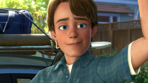 Andy at about 17 years old, from "Toy Story 3" (2010) by Pixar Animation Studios. Andy From Toy Story, Andy Toy Story, Toy Story Andy, Mom Series, Toy Story Halloween, Toy Story Movie, Pixar Animation, Disney Princess Quotes, Disney Men