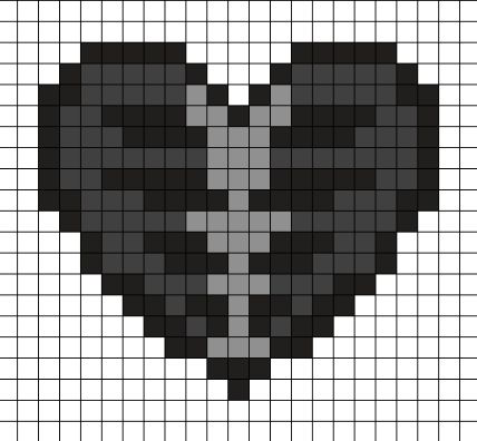 Perler Bead Goth, Perler Bead Patterns Emo, Wednesday Pixel Art, Goth Perler Beads, Goth Perler Bead Patterns, Black And White Pixel Art Grid, Scene Pixel Art, Y2k Pixel Art, Emo Pixel Art