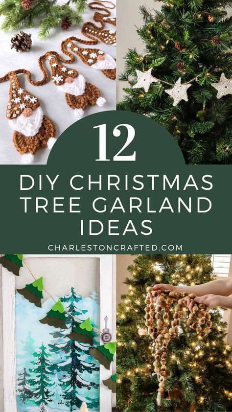 Want to spruce up your tree? Try these DIY Christmas tree garland ideas. They’re easy, cheap, and fun to make, so let’s get crafting and make your tree shine! Diy Garland For Tree, Cheap Diy Christmas Tree Decorations, Garland Tree Diy, Diy Garland Tree, Garland Alternatives On Tree, Diy Tree Garland Ideas, Cheap Garland Ideas, Homemade Garland Christmas Tree, Homemade Christmas Tree Garland Easy Diy