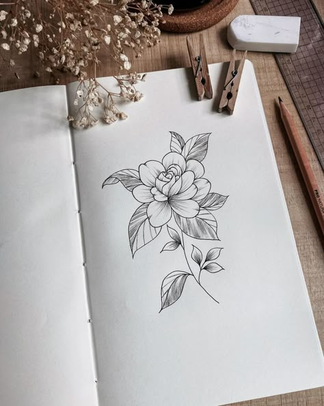 #floralinspiration • G for gardenia - Peace 🤍 Shadings make all the difference. | Instagram White Gardenia Tattoo, Gardenia Sketch, Gardenia Tattoo, Flor Tattoo, White Gardenia, Rose Tattoo, Tattoo Sketches, Future Tattoos, Amazing Flowers