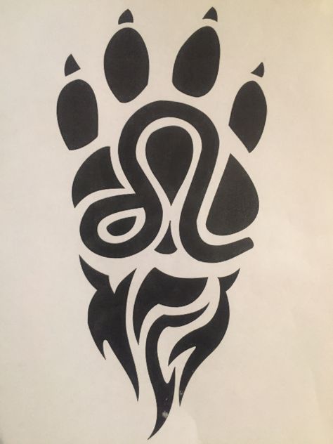 Cool Tattoo Stencils Easy, Aries And Leo Tattoo Together, Leo Sign Wallpaper, Lion Paw Tattoo, Leo Tattoo For Men, Leo Drawing, Leo Painting, Japanese Wave Painting, Signe Astro Lion