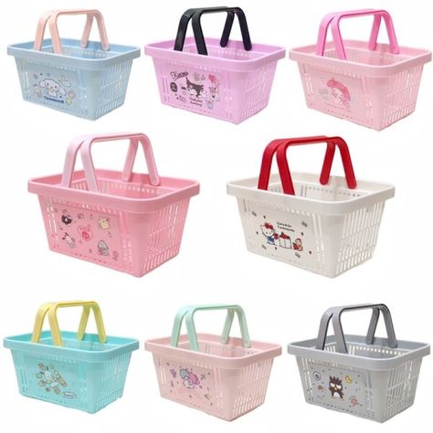 Coquette Laundry Basket, Sanrio Basket, Basket Cartoon, Bath Basket, Hello Gift, Hello Kitty Decorations, Hello Kitty Cinnamoroll, Sanrio Store, Dog Bathroom