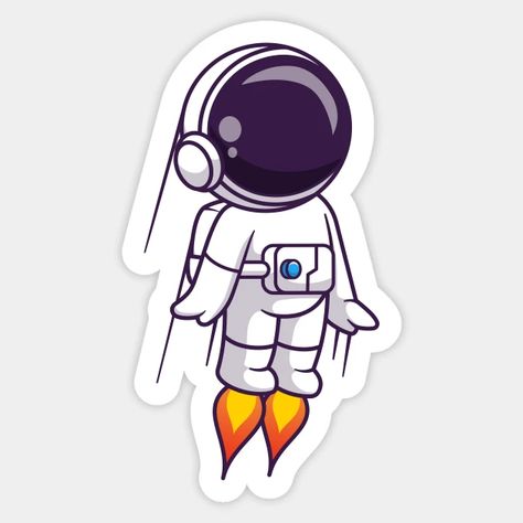 Space Man Illustration, Astronaut Stickers Printable, Rocket Sticker, Astronaut Vector, Astronaut Sticker, Astronaut Drawing, Space Lessons, Space Stickers, Astronaut Cartoon