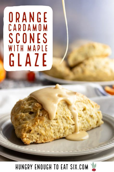 Mandarin Orange Scones, Orange Cardamom Scones, Savory Maple Syrup Recipes, Tangerine Scones, Recipes With Cardamom, Citrus Scones, Coffee Hour Ideas, Sourdough Snacks, Cardamom Scones