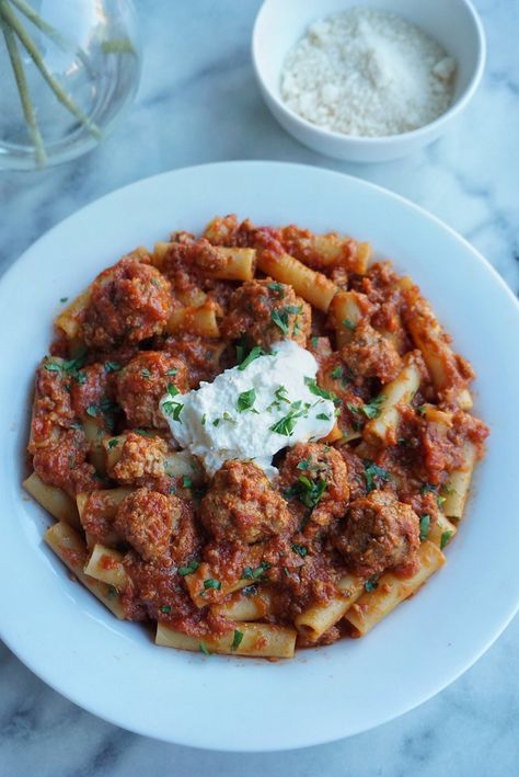 Pasta Table, Ground Veal, Brown Egg, Italian Parsley, Mini Meatballs, San Marzano Tomatoes, Pasta Pot, Brown Eggs, Garlic Clove