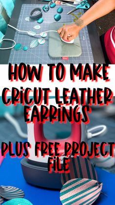 Cricut Earings Diy, Hockey Earrings Cricut, Cricut Joy Earrings, Leather Cricut Projects Diy, Faux Leather Bracelet Cricut Svg Free, Making Earrings With Cricut, Leather Cricut Earrings, Diy Faux Leather Earrings Cricut, How To Make Earrings With Cricut