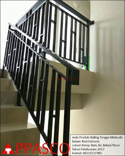 Railing Tangga Minimalis di Bekasi Timur - Jual Kanopi Tralis Glass Stairs Design, Iron Balcony Railing, Railing Tangga, Outdoor Stair Railing, Staircase Railing Design, Staircase Handrail, Iron Stair Railing, Balcony Grill Design, Balcony Railing Design