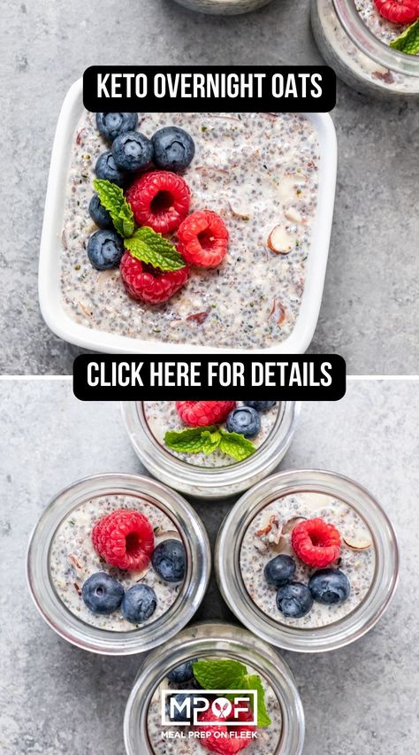 You can have something like oatmeal on a keto diet. You just need to use hemp hearts and flaxseed instead! #mealprep #mealpreponfleek #food #RecipeOfTheDay #mealpreprecipe Overnight Oats Keto, Keto Overnight Oats, Overnight Oats Meal Prep, Oats Meal Prep, Oats Meal, Breakfast Gluten Free, Breakfast Oats Overnight, Meal Prep On Fleek, Quick Breakfast Recipes