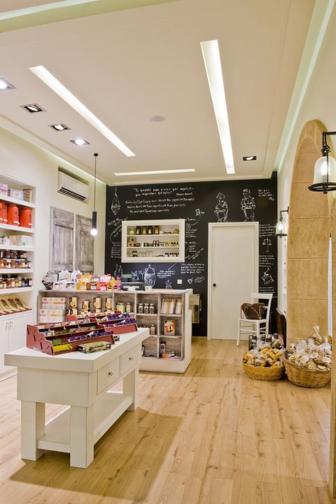 adeli gourmet store Kallia Brokou Rhodes Island 02 a deli selected gourmet products store by Kallia Brokou, Rhodes Island – Greece Chalkboard Walls, White Shelving, Rhodes Island Greece, Recessed Shelves, Specialty Food Store, Rhodes Island, Blackboard Wall, Gourmet Food Store, Youtube Downloader