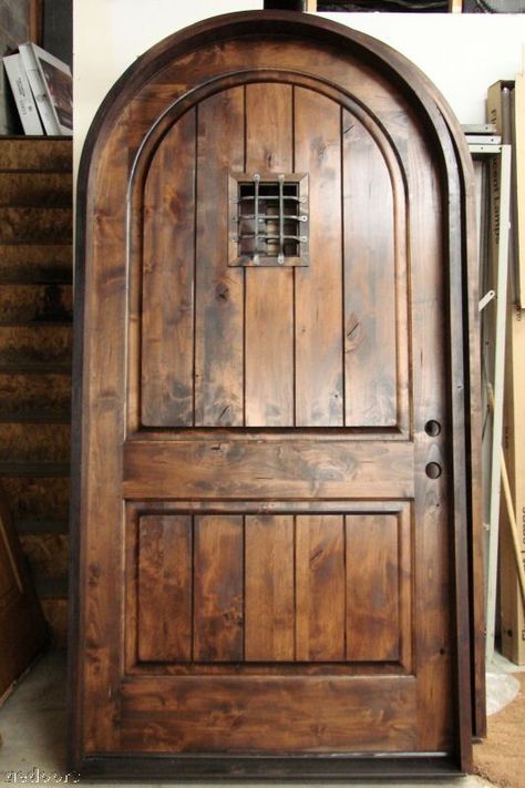 Door Arch Design, Front Door Arch, Arch Front Door, Front Door Rustic, Door Arch, Arched Front Door, Unique Front Doors, Wood Entry Doors, Exterior Front Doors