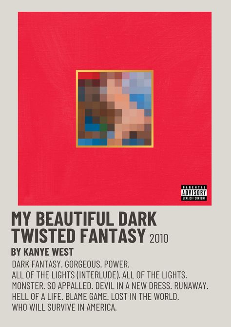 Blond Minimalist Poster, Kanye West Polaroid, Kanye West Minimalist Poster, Kanye Minimalist Poster, Kanye West Polaroid Poster, Kanye Music Poster, Album Cover Minimalist Poster, Dark Fantasy Poster, Music Posters Kanye