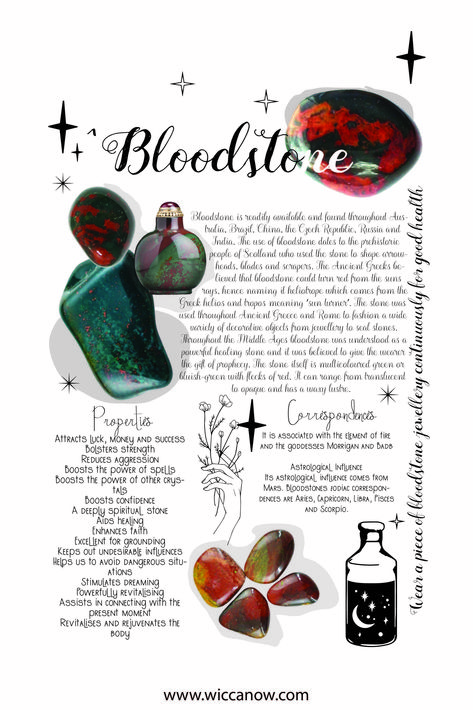 Discover the magickal qualities of bloodstone. Learn about its correspondences, benefits and meaning. Try a spell featuring bloodstone or discover how to make protective amulets with the stone. #bloodstone #magickal #bloodstonemeaning #bloodstonebenefits African Bloodstone Crystal Meaning, How To Make An Amulet, African Bloodstone Meaning, Dragon Bloodstone Meaning, Bloodstone Crystal Meaning, Bloodstone Properties, Bloodstone Meaning, Bloodstone Crystal, Dragon Bloodstone