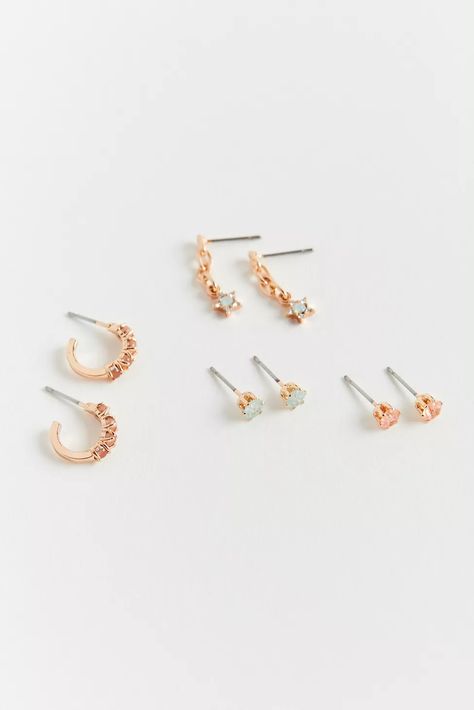 Earring Pack, Silhouette Earring, Second Piercing, Earring Set, Color Coding, Urban Outfitters, Sign Up, Stud Earrings, Glass