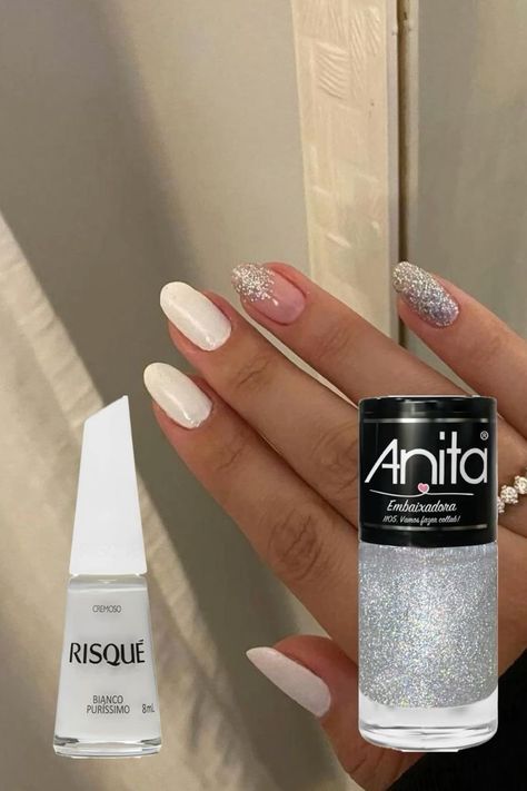 White Nails, Glitter Nails, Glow Up?, Stylish Nails, Amazon Prime, Nails Inspiration, Nail Care, Nail Inspo, Gel Nails