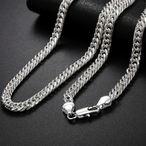 Faster shipping. Better service Designer Wedding Jewelry, Christmas Street, Street Work, Cuban Link Chain Necklaces, Christmas Material, Mens Silver Necklace, Street Party, Shape Geometric, Rock Jewelry