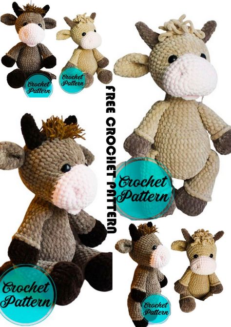 Amigurumi Bull, Yarn Projects Crochet, Crocheted Cow Pattern, Crochet Toys Free Patterns, Amigurumi Cow, Crochet Toys Free, Cozy Crochet Patterns, Animal Knitting Patterns, Crochet Turtle