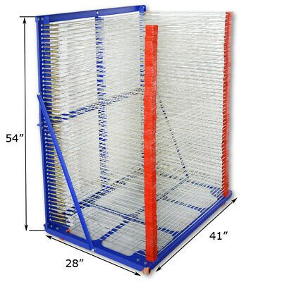 (eBay) Screen Printing Movable Drying Transporting Rack 50 Layers Assembling Type Screen Printing Squeegee, Screen Printing Equipment, Screen Printing Machine, Screen Printing Ink, Art Easel, Nickel Plating, Rack Design, Arts And Crafts Supplies, Silk Screen Printing