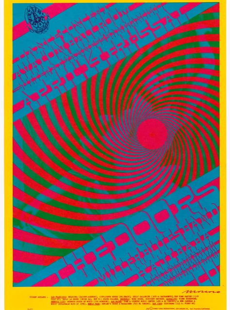 Far out, dude: how psychedelic design opens up your mind (and brand) - 99designs Victor Moscoso, Iconic Poster, San Francisco Museums, Gig Posters, Festival Posters, Blue Band, Family Dogs, Concert Posters, Op Art