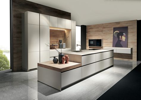 White Handleless Kitchen, Nobilia Kitchen, Nice Designs, Handleless Kitchen, Web Design Marketing, Pure Design, Modern Kitchen Cabinets, Stunning Kitchens, Wall Unit