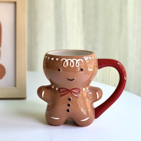 300ml Gingerbread Man Mug Cartoon Cute Kawaii Christmas Mug 3D Gingerbread Man Ceramic Cup Milk Coffee Water Cup Mug Gift|Mugs| - AliExpress 3d Gingerbread, Man Mug, Water Gift, Kawaii Christmas, Milk Coffee, Christmas Gingerbread Men, Funny Coffee Cups, Christmas Cup, Mugs For Men