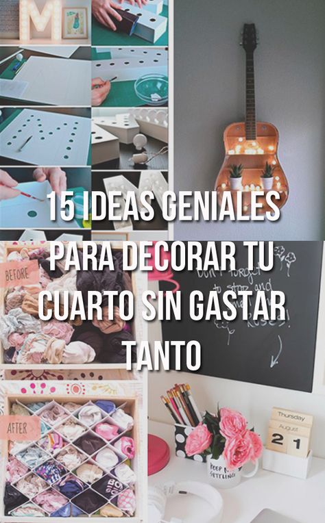 15 ideas geniales para decorar tu cuarto sin gastar tanto Ideas Para Decorar Tu Cuarto, Diy Decoracion, Manualidades Diy, Home Design Decor, Living Room Paint, Decorate Your Room, Room Paint, My New Room, Basket Decoration