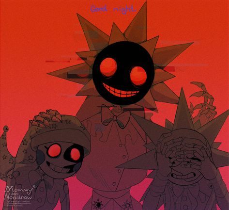 Sun And Moon Fnaf Wallpaper Aesthetic, Sun And Moon Fnaf Computer Wallpaper, Vampire Sun And Moon Fnaf, Fanf Sun And Moon Fanart, Sun Moon And Eclipse Fnaf, Survival Horror Game, Sun And Moon Drawings, Moon Drawing, Lunar Eclipse