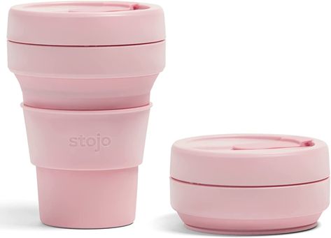 Leak-Proof Reusable To-Go Pocket Size Silicone Bottle for Hot & Cold Drinks Carnation Pink, Silicone Bottle, Best Water Bottle, Silicone Cups, Mug Warmer, Reusable Water Bottles, Reusable Cup, Disposable Cups, Travel Cup