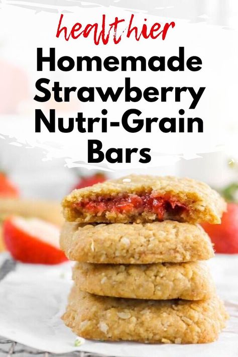 Homemade Strawberry Nutri-Grain Bars for all of your snacking needs this Spring and Summer! These sweet treats are made with oats, whole wheat flour, almond flour, brown sugar, vegetable oil, and just a little bit of wheat germ to make these bars healthy...ish. They're sweet, berry filled, and oh so delicious! The best part is you can use any flavor jam you like! We can't get enough of this soft cookie shell, filled with the most delectable, roll your eyes back good strawberry jam. Nutri Grain Bars Homemade, Homemade Nutrigrain Bars, Nutrigrain Bar Recipe, Nutri Grain Bars, Best Iced Tea Recipe, Easy Family Breakfast, Spanish Tortilla Recipe, Honey Almond Granola, Peasant Food