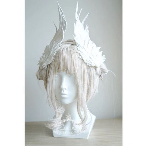 Angel Head Piece, Seraphim Costume, Wing Hair Clips, Angel Wings Hair, Cosplay Hair Accessories, Demon Wings, Black White Parties, Feather Angel Wings, Edges Hair