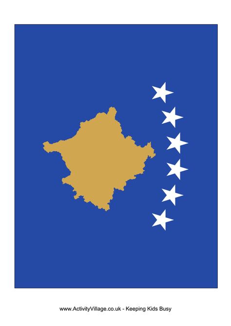 Kosovo Flag - Free Printable Kosovo Flag United Nations Flag, Kosovo Flag, Algeria Flag, Afghanistan Flag, Albanian Flag, Flag Drawing, Gold Map, Flag Template, Different Flags