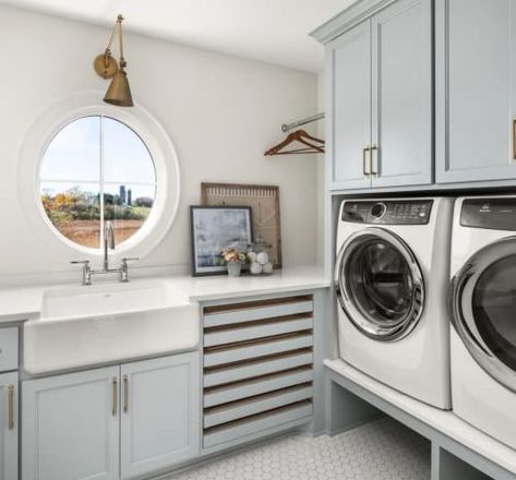 Alma Homes's Amazon Page Laundry Room Paint Colors, Alma Homes, Laundry Room Paint Color, Laundry Room Paint, Custom Laundry Room, Blue Laundry Rooms, Laundry Room Flooring, Laundry Room Layouts, Laundry Design