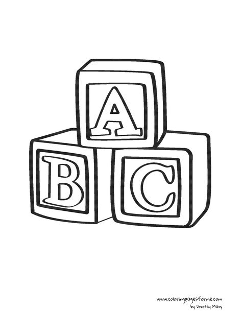 ABC blocks coloring page Abc Blocks Drawing, Toys Coloring Pages, Balloon Teddy Bear, Toys Drawing, Coloring Pages For Toddlers, Printable Toys, Abc Blocks, Decorating Cookies, Free Toys