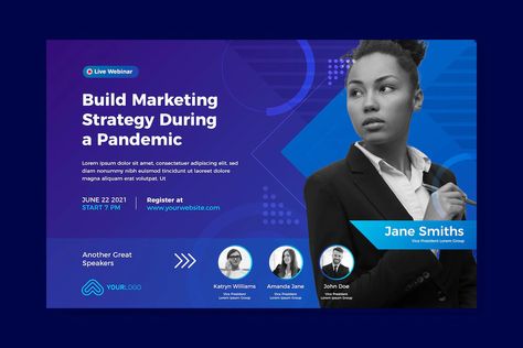 Free Vector | Webinar banner invitation Webinar Banner Design, Webinar Invitation Design, Event Banner Design, Webinar Banner, Panel Event, Technology Banner, Conference Invitation, Organizational Chart Design, Webinar Invitation