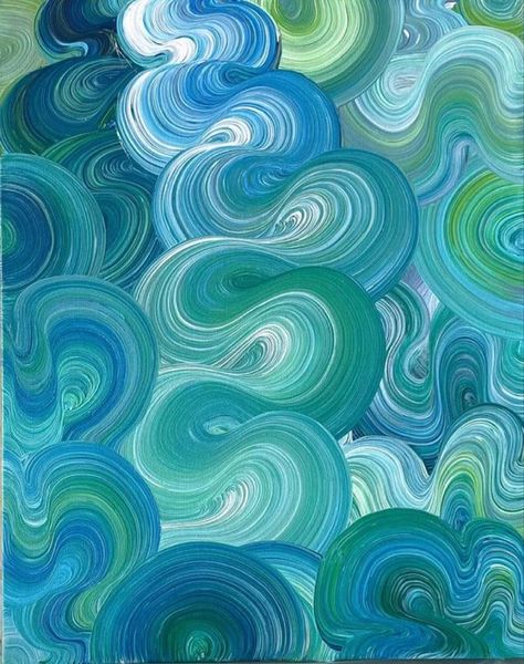 Squiggly Painting, Cool Patterns To Paint, Swirly Painting, Funky Backgrounds, Diy Canvas Painting Ideas, Swirl Painting, Diy Canvas Painting, Canvas Painting Ideas For Beginners, Painting Ideas For Beginners