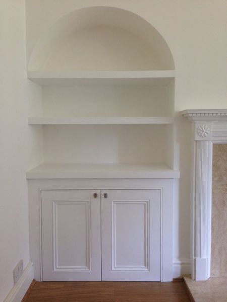 ALCOVE UNITS - alcove units,floating shelves,Twickenham,Richmond,bespoke Arch Alcove Ideas Living Rooms, Alcove Seating Ideas Living Room, Curved Alcove Ideas Living Room, Arched Alcove Ideas, Arched Alcove Ideas Living Room, Recess Shelving, Arch Alcove, Curved Alcove, Built In Cupboards Living Room