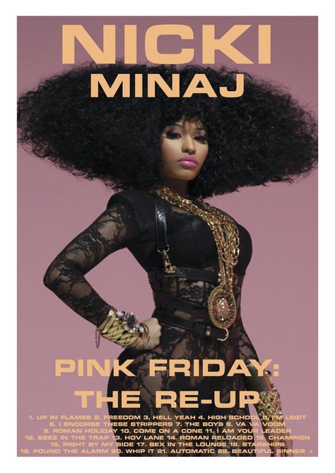 Made by Dimitri Hal Nicki Minaj Poster, Rapper Posters, Nicki Minaj Album, Decorative Posters, James Carter, Nicki Minaj Wallpaper, Nicki Minaj Pink Friday, Nicki Minaj Photos, Music Poster Ideas