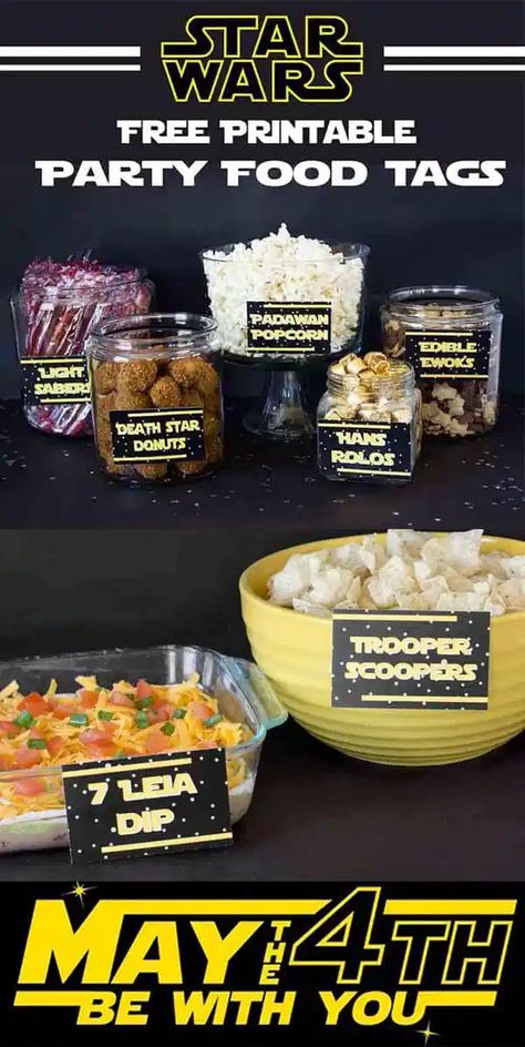 Sith Birthday Party, Star Wars Birthday Backdrop, Star Wars Birthday Party Ideas For Men, Mandalorian Party Decorations, Adult Star Wars Birthday Party Ideas, Starwars Party Ideas, One With The Force First Birthday, Yoda Birthday Party Ideas, Star Wars Popcorn