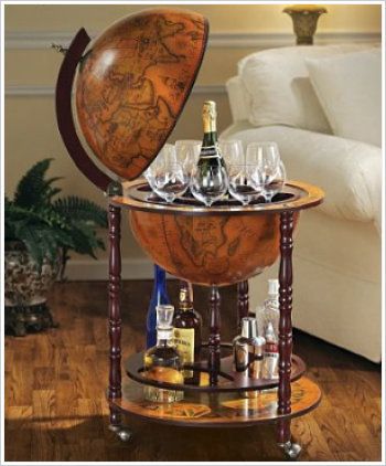 Ron Burgundy would be very jealous of this !!! World Globe Bar Globe Bar Cart, Globe Drinks Cabinet, Globe Bar, Home Pub, Bar Cart Decor, Storage Stand, World Globe, Drinks Cabinet, Mobile Bar