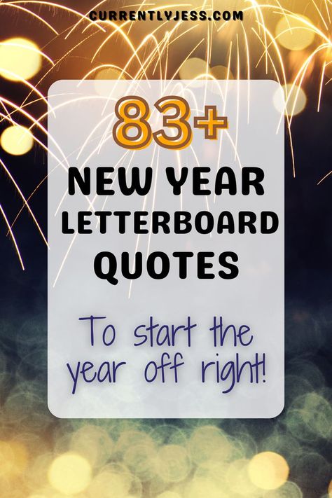 Get inspired for the New Year with our charming letter board quotes! Explore funny and motivational messages perfect for your 2024 celebrations. Find the best words to start your year right! #NewYearQuotes #LetterBoardInspiration #NewYear2024 New Year Letter Board Quotes, New Year Letter Board, Funny New Year Messages, Best New Year Quotes, New Year Letter, Letter Board Quotes, Message Board Quotes, New Year Quotes, Best Words